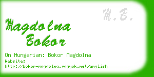 magdolna bokor business card